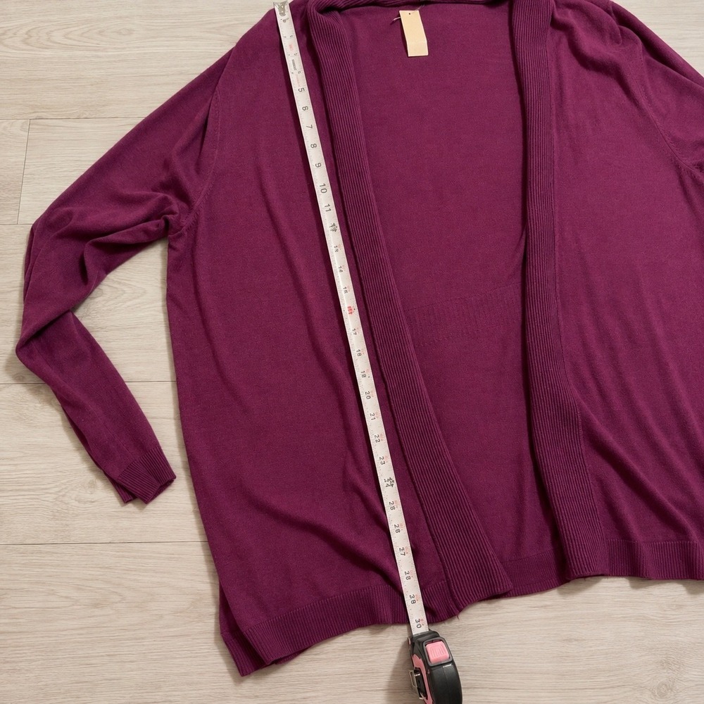 Talbots Woman Purple Open Front‎ Longline Cardigan 3X NWT Plus Size - Picture 7 of 8